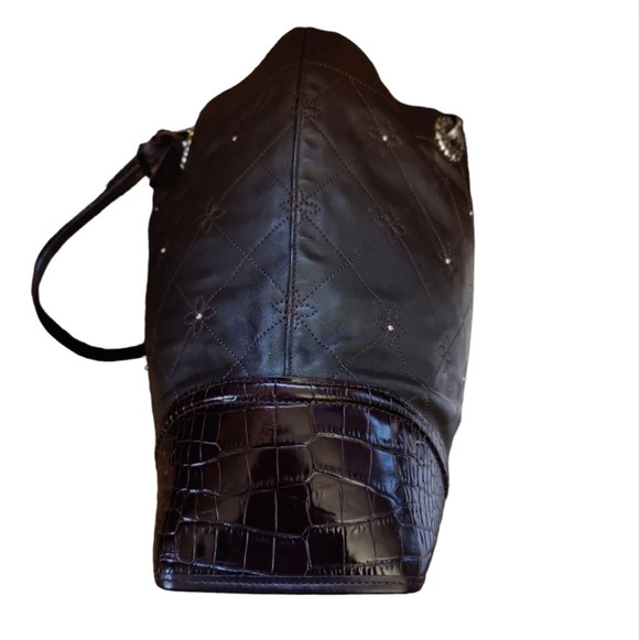 Brighton Chocolate Studded Tote EUC ❤️ - Picture 6 of 11